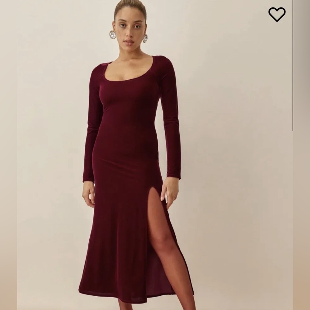 Reformation Finneas Velvet Dress